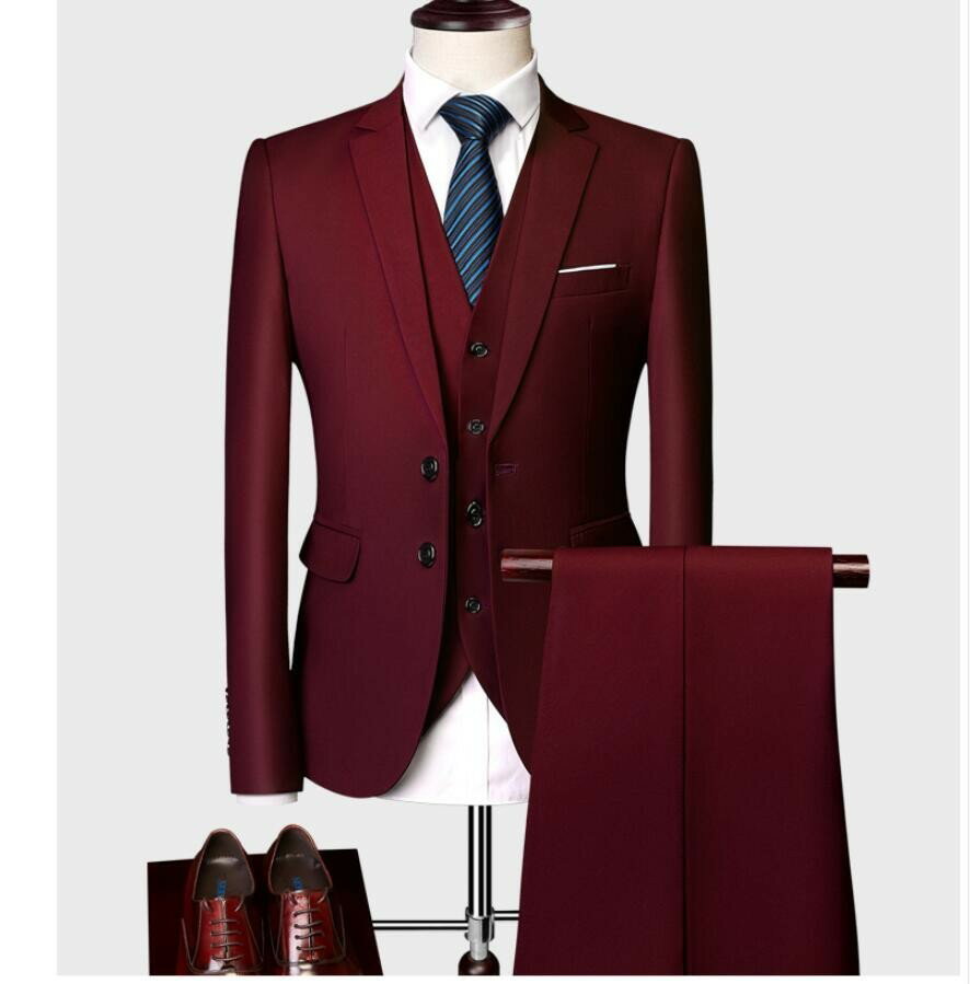 スーツ メンズ スリーピース ビジネススーツ カラードレス フォーマルスーツ タキシードスーツ 3点セットスーツ メンズスーツ 2つボタンスーツ 結婚式 二次会 成人式 卒業式 就職活 春秋冬 大きいサイズ 発表会 紳士服 ジャケット+ベスト+パンツ