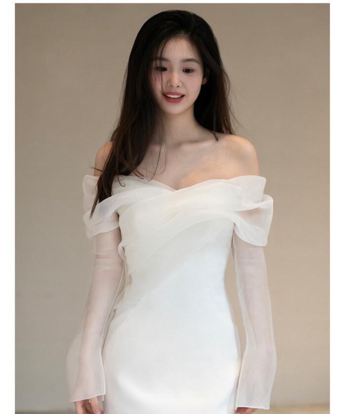 ウェディングドレス サイズオーダー無料 オーダードレス ウエディング Aライン WEDDING DRESS 披露宴 演奏会 結婚式 二次会 WS2138