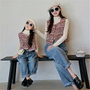 トップス ゆったり ママ 長袖 赤ちゃん 3点セット tシャツ 親子 ペアルック ベスト ファッション カジュアル パンツ 綿 韓国風 親子ペアルック 秋 冬 ...