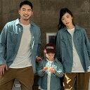 ペアルック 親子 ブランド ベビー 赤ちゃん シャツ 綿 親子 ペアルック デニム 冬 トップス 無地 親子ペアルック 秋 ゆったり ママ 女の子 長袖 t パ...