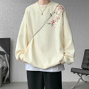 メンズ ブランド 冬 メンズ おしゃれ 春秋 長袖 メンズ トレーナー tシャツ トップス 大きい プルオーバー メンズ ブランド サイズ 人気 ロングtシャツ...