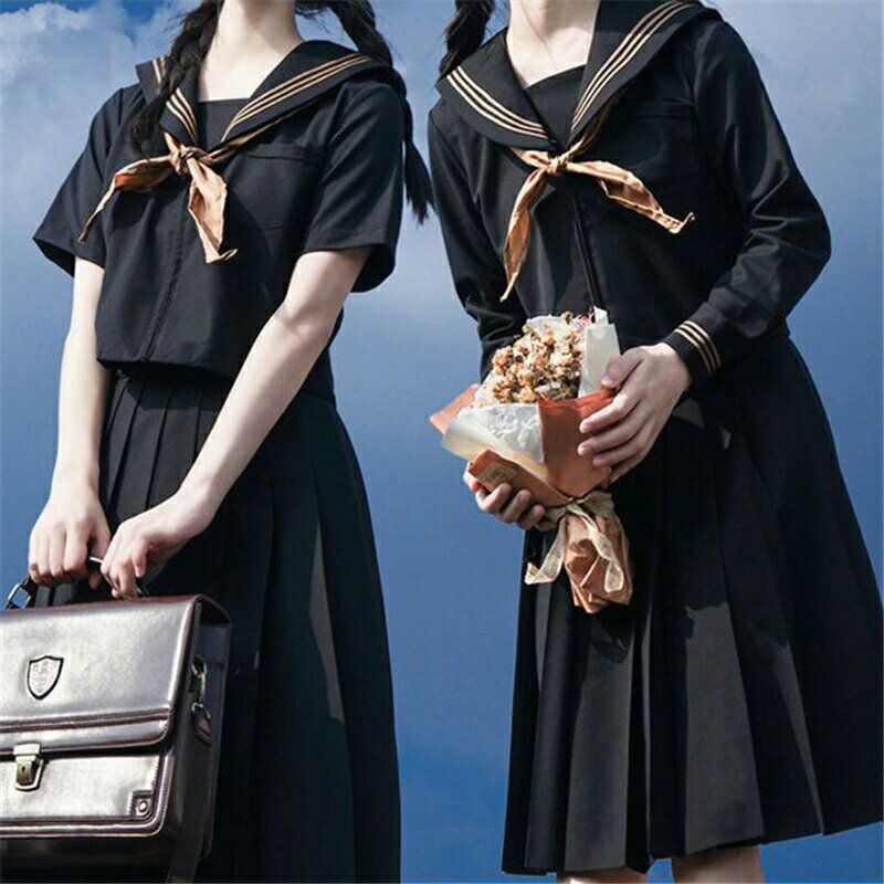 コスチューム衣装 コスプレ衣装 可愛い スカート リボン コスプレ 大きいサイズ セーラー服 セットアップ 半袖 女子 制服 上下セット 長袖 JK 高校生 学...