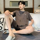 夏 パジャマメンズ 大きいサイズ 人気 半袖 シンプル カジュアル パジャマ メンズ セットアップ 上下 セット 夏用 ルームウェア メンズパジャマ 紳士 おしゃれ 春 プレゼント 父の日 男性用 部屋着 寝返りしやすい お洒落 肌触りがいい 通気性 が良い