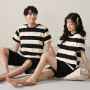 おしゃれ カップル ペア 部屋着 半袖 夏 男女2着 ペア パジャマ セット 春夏 レディース メンズ ルームウェア パジャマ 綿 ペアパジャマ ギフト 結婚祝...