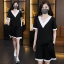 春秋 セットアップ 可愛い ゆったり レディース ジャージ セットアップ ジャージ 上下セット 半袖 スウェット 無地 おしゃれ 上下 2点 シンプル カジュア...