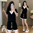 春秋 セットアップ 可愛い ゆったり レディース ジャージ セットアップ ジャージ 上下セット 半袖 スウェット 無地 おしゃれ 上下 2点 シンプル カジュア...