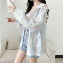 首 涼しい 夏 日焼け防止服 ラッシュガード レディース 長袖 uv パーカー 薄手 ポンチョ 接触冷感 帽子 付き uvパーカー 体型カバー uvカット 冷感...