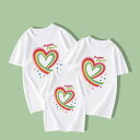 夏 家族 お揃い お揃い tシャツ ペア ハート 親子 ペアルック 可愛い 赤ちゃん 親子ペアルック シンプル 夏服 親子コーデ ペアtシャツ 半袖 コーデ t...