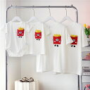 家族 お揃い tシャツ 3人 tシャツ 可愛い シンプル 親子 ペアルック カジュアル 親子ペアルック ペアtシャツ 夏服 親子コーデ 赤ちゃん 半袖 コーデ ...