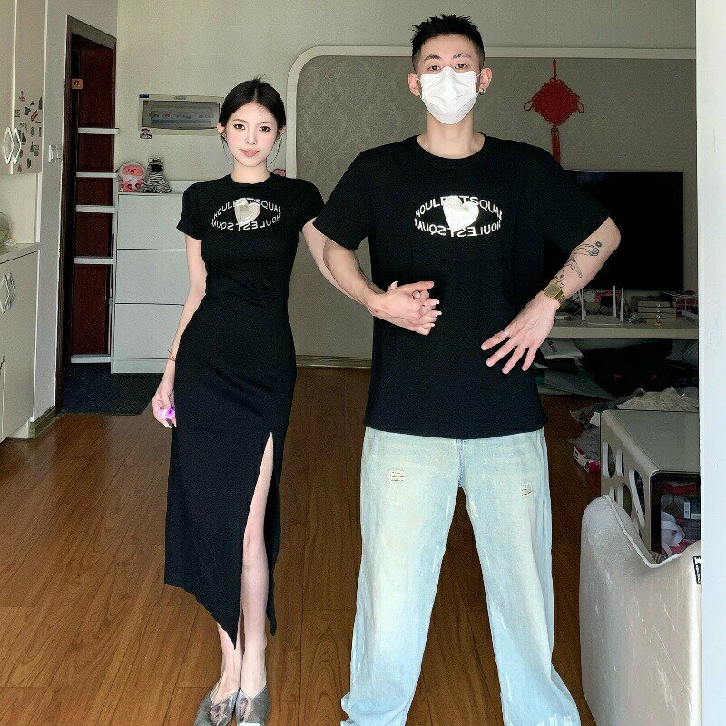 ペアルック tシャツ 可愛い おもしろ tシャツ メンズ 半袖 カップル ペア レディース カップル 春夏 ワンピース ブランド ペアルック 服 tシャツ おしゃれ カップル お揃い プレゼント 夫婦 カップル 友達 オシャレ ギフト ペア カップル 人気 無地 シンプル カジュアル