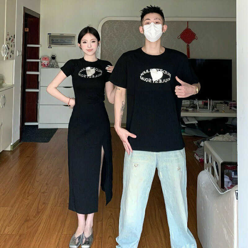 ペアルック tシャツ 可愛い おもしろ tシャツ メンズ 半袖 カップル ペア レディース カップル 春夏 ワンピース ブランド ペアルック 服 tシャツ おしゃれ カップル お揃い プレゼント 夫婦 カップル 友達 オシャレ ギフト ペア カップル 人気 無地 シンプル カジュアル