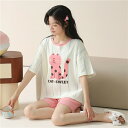 セットアップ レディース スウェット m かわいい ルームウェア 可愛い パジャマ レディース 夏 半袖 綿95%、ポリエステル5% 上下 セット 大人 春秋 ...