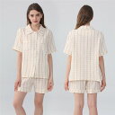 レディース スウェット 寝巻き ベージュ かわいい ルームウェア 可愛い パジャマ レディース 夏 綿95%、ポリエステル5% 春秋 上下セット 大人 半袖 お...