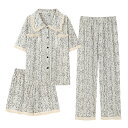 セットアップ レディース スウェット m かわいい ルームウェア 前開き パジャマ レディース 可愛い 半袖 ポリエステル100% 夏 上下3点セット 大人 春秋 おしゃれ 部屋着 寝巻き 大きいサイズ 可愛い ベージュ l ll 3l 4l 5l シンプル カジュアル