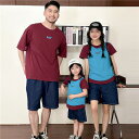 夏 家族 お揃い 3人 tシャツ 無地 カジュアル 親子 ペアルック シンプル 赤ちゃん 親子ペアルック ペア 夏服 親子コーデ ペアtシャツ 半袖 コーデ t...