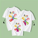 夏 家族 お揃い お揃い tシャツ ペア 可愛い 親子 ペアルック シンプル 赤ちゃん 親子ペアルック カジュアル 夏服 親子コーデ ペアtシャツ 半袖 コーデ...