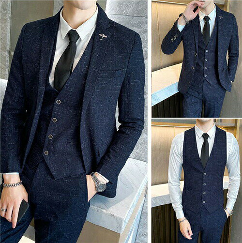 夏 秋 ビジネス ジャケット 上下セット セットアップ メンズ スーツ メンズ カジュアルスーツ 上品 知性 就職活動 スリーピーススーツ フレッシャーズ セットアップメンズ おしゃれ 春 面接 メンズスーツ 2点セット 3点セット シャツ ベスト パンツ シンプル ネイビー