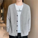 長袖 おしゃれ カーデ ゆったり ニットカーディガン 秋 春夏 メンズ カーディガン ショート トップス メンズ カーディガン サマー 薄手 ファッション ショ...
