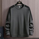 ロングtシャツ メンズ ブランド おしゃれ おしゃれ 春秋 長袖 メンズ トレーナー tシャツ ブランド トップス プルオーバー トレーナー メンズ 大きい サ...