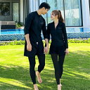 競泳 人気 大きいサイズ 紫外線 カップル 長袖 ペアルック ラッシュガード ペア 水着 セット メンズ レディース 5点セット 上下 3点セット ウェットスーツ セットアップ おしゃれ 体型カバー 短パン UV対策 トップス ブラー ショートパンツ ショーツ レギンス シンプル 黒