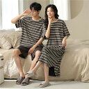 おしゃれ カップル ペア 部屋着 半袖 夏 男女2着 ペア パジャマ セット 春夏 レディース メンズ ルームウェア パジャマ ワンピース ペアパジャマ ギフト...