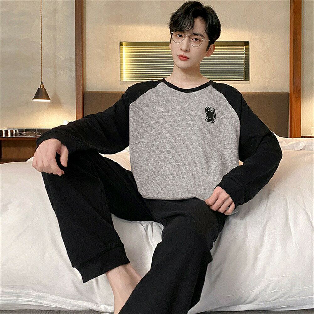セット 大人 紳士 プレゼント 長袖 綿 冬用 パジャマ メンズ ルームウェア セットアップ 春秋 パッチワークスタイル カジュアル 柔らかい メンズ パジャマ 上下 おしゃれ パジャマ メンズ 大きいサイズ 父の日 男性用 部屋着 人気 寝返りしやすい お洒落 通気性 が良い