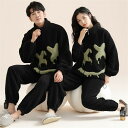 パジャマ 夫婦 もこもこ 結婚祝い モコモコ 男女2着 セット ペアパジャマ 冬 長袖 ファッション カップル 前開き ハイネック おしゃれ ペア ルームウェア...
