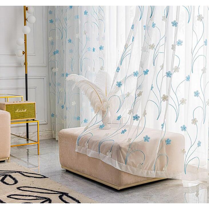 花柄 遮光 レースカーテン おしゃれ シンプル 北欧風 カーテン かわいい 安い レース 一枚 オーダーカ..