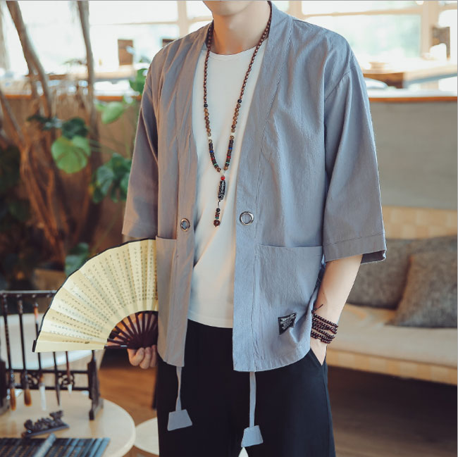 乐天商城 - 綿麻 リネンシャツ メンズ 前開 半袖Tシャツ シャツ 半袖 綿麻シャツ 無地 夏 夏物 リネン スリム