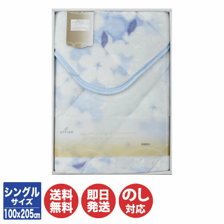 楽天ギフトプラザ美昌堂京都西川 敷パット シングル（100×205cm）【 寝具 パッド しきパッド ゴム付き 布団 シングルサイズ 箱入り ブルー ギフト プレゼント 贈り物 御祝 内祝 御中元 御歳暮 敬老の日 】