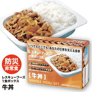 ホリカフーズ レスキューフーズ 1食ボックス 牛丼【非常食 保存食 防災 食品 ストック 備蓄 登山用食品 アウトドア レトルト インスタント プチギフト 景品 粗品 挨拶 御礼 コンペ 】