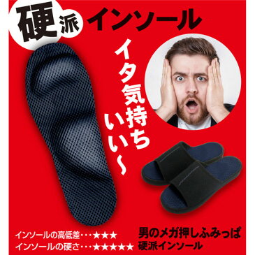 【P10倍 8/30限定】アルファックス 健康 ルームサンダル 男のメガ押し ふみっぱメンズ 硬派インソール【スリッパ ツボ押し 足裏 足ツボ 健康サンダル 健康 美容 ダイエット ギフト プレゼント プチギフト 粗品 景品 男性 父の日 敬老の日】