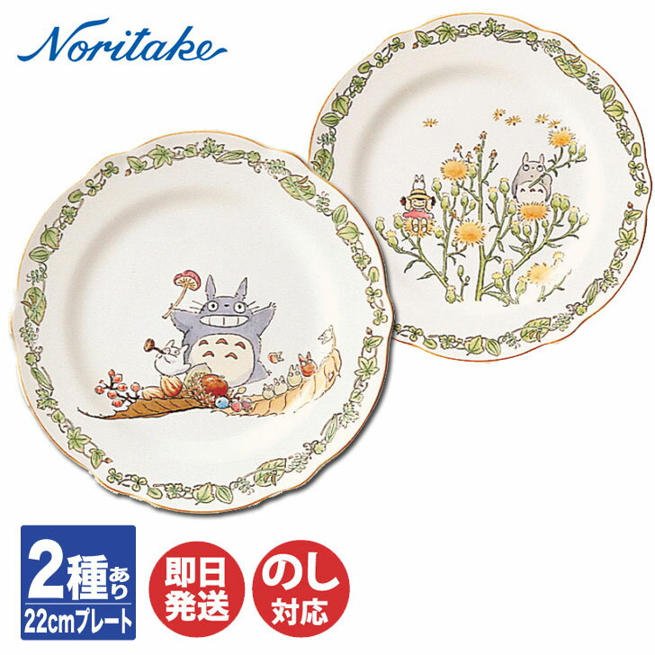 ノリタケ TOTORO となりのトトロ ボーンチャイナ22cmプレート 2種あり TT97811/4924-3 4924-4【皿 絵皿 プレート ランチプレート Noritake ジブリ 内祝 出産内祝 結婚祝 結婚内祝 御祝 引越祝 新築祝 陶器 磁器 陶磁器 ブライダル 】