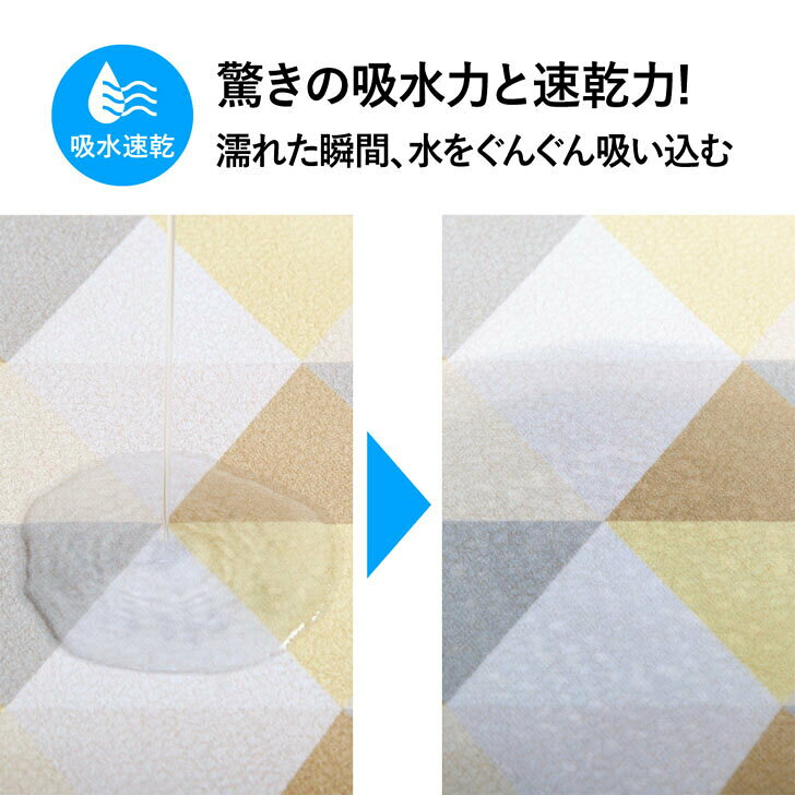 【P10倍 7/20限定】アルファックス 瞬間吸水 バスマット KYU-SHUN35×40cm(小)【便利グッズ マット お風呂 足拭きマット 省スペース 洗える ソフトタイプ 吸水 速乾 抗菌 防臭 ラクカジ ギフト プチギフト 父の日 敬老の日 母の日】 bishodo-10001675 ギフトプラザ美昌堂 サンプル画像3