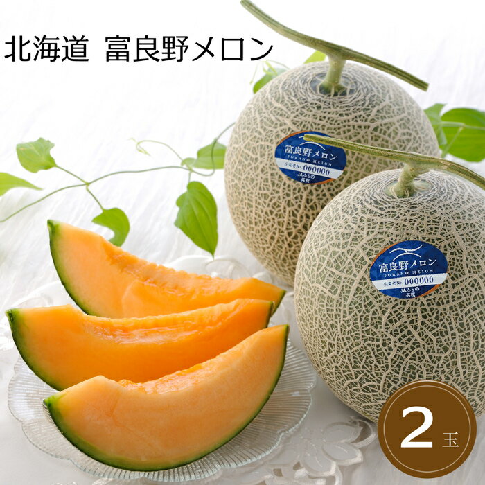 北海道 富良野メロン2玉［送料無料］[内祝い・出産内祝い・結婚内祝い・快気祝い お返し ギフトにも！][美食サークル]のサムネイル
