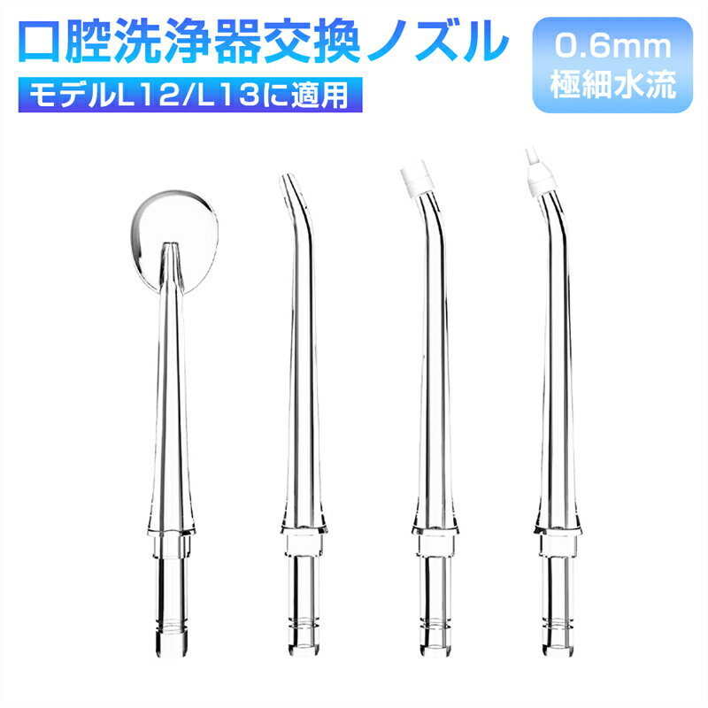 口腔洗浄器ノズル 4本入り ジェットウォッシャー用交換ノズル 替えノズル 歯列矯正器用ノズル オーラルケア 洗浄ノズルセット 【PL保険加入済み製品・安心】