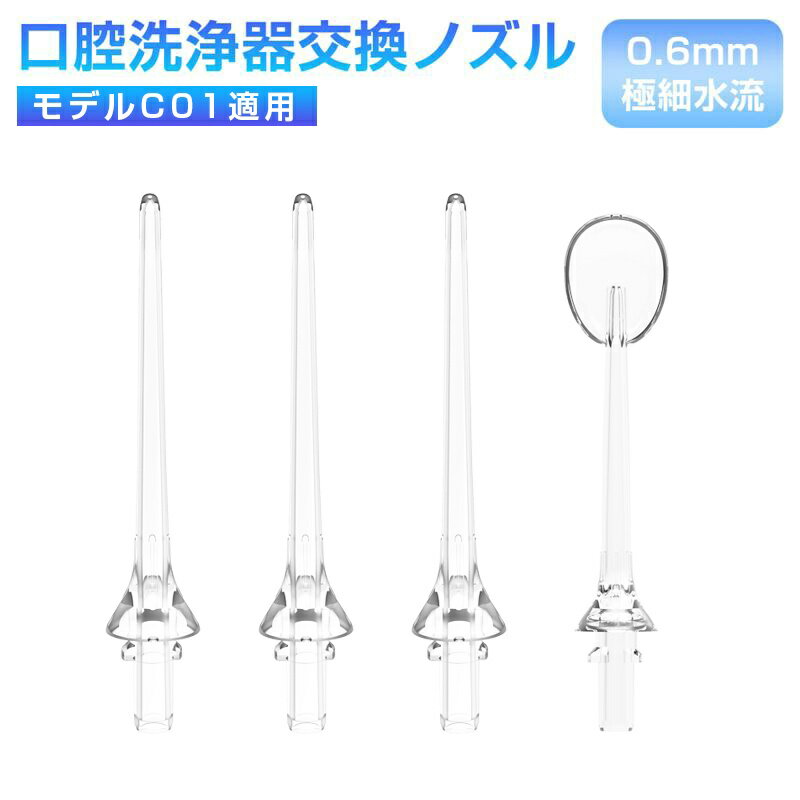 口腔洗浄器ノズル 4本入り ジェットウォッシャー用交換ノズル 替えノズル 歯列矯正器用ノズル オーラルケア 洗浄ノズルセット 【PL保険加入済み製品・安心】
