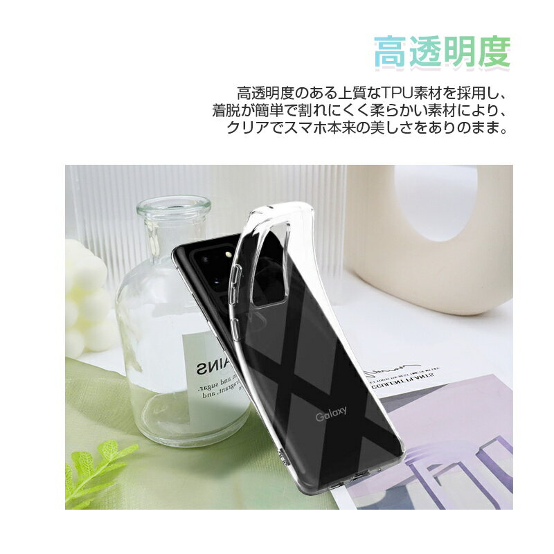 Galaxy S20 Ultra 5G SCG03 スマホケース スマホカバー 携帯電話ケース 衝撃吸収 擦り傷防止 TPU 耐衝撃 薄型 軽量 ソフトケース クリア 黄変防止 滑り止め ストラップホール マイクロドット加工