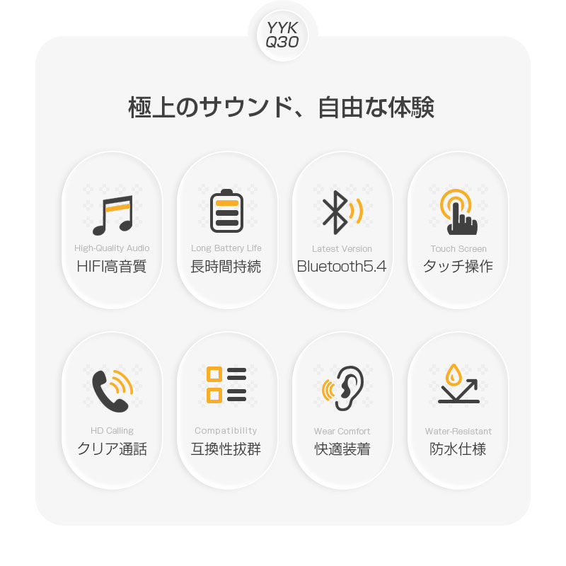 ANC対応・液晶付きイヤホン 画面付き イヤホン カナル型 ワイヤレスイヤホン Bluetooth5.4 ノイズキャンセリング ENC 通話ノイキャン TWS 液晶ディスプレイ カラースクリーン 高遮音性 外音取り込み ジャンル別音色調整 タッチ操作 音漏れ防止 【PL保険加入済み製品・安心】 biso-jin-10002339 健康広場 サンプル画像3