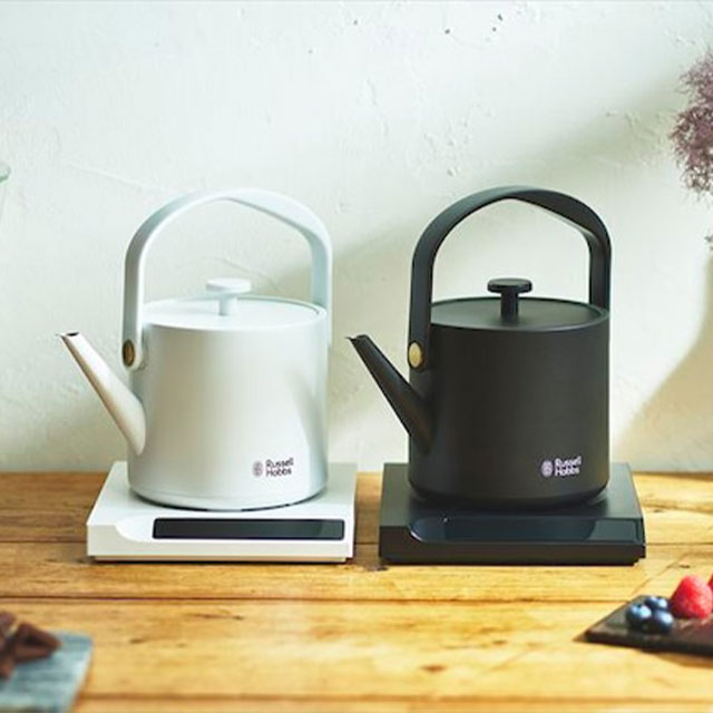 ラッセルホブス 7300JP Russell Hobbs ラッセルホブス 温度調整 電気ケトル T Kettle 7106JP ブラック ホワイト 0.6L 19.5cm 13.5cm 20.5cm 760g ステンレス フジイ