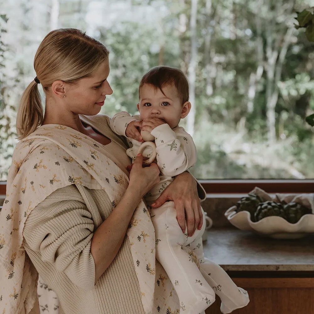 オーガニックブランケット garbo&friends 韓国子供服 Bisque びすく ビスク おくるみ ベビー 赤ちゃん 出産祝い スワドル ベビー用品 ガーゼ Swaddle Blanket ギフト 新生児 出産準備 コットン 花柄 ナチュラル シンプル おしゃれ かわいい オーガニック オールシーズン 2