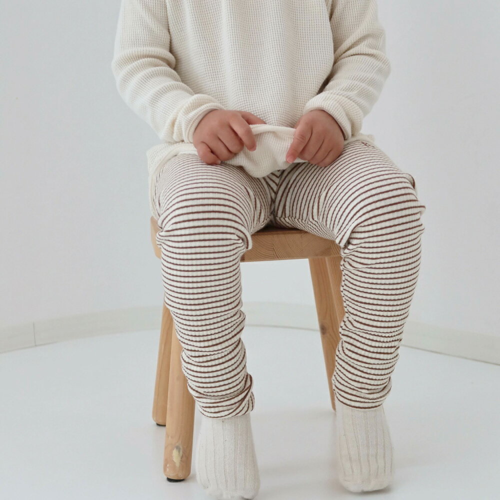 Bボーダーレギンス Bisque びすく 韓国子供服 ビスク ベビー服 キッズ服 ベビー 赤...