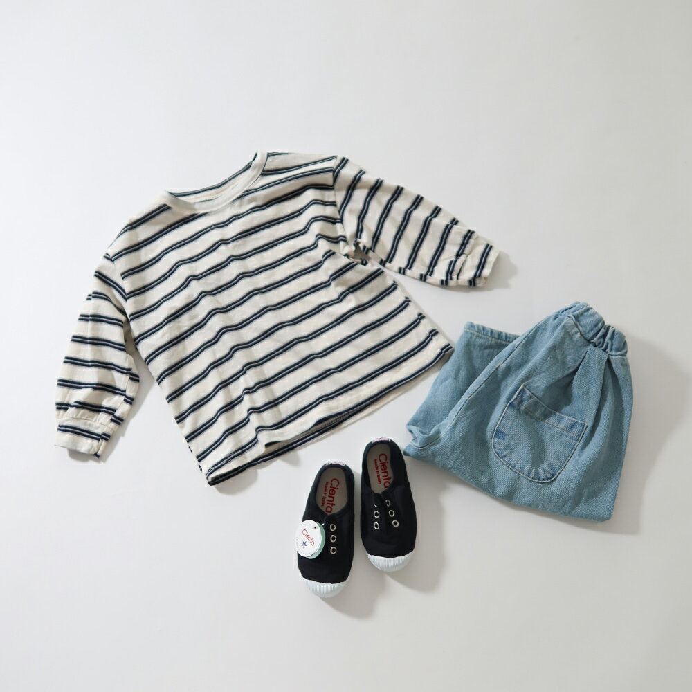 basicマルチボーダーT Bisque びすく 韓国子供服 ビスク ベビー服 キッズ服 ベビー...