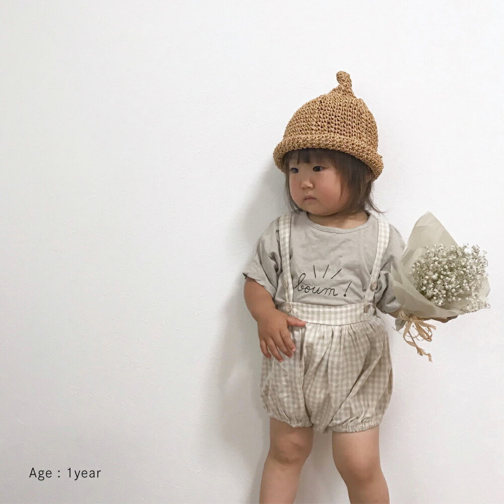 とんがり麦わら帽子 Bisque びすく 韓国子供服 ビスク ベビー キッズ 赤ちゃん 子...