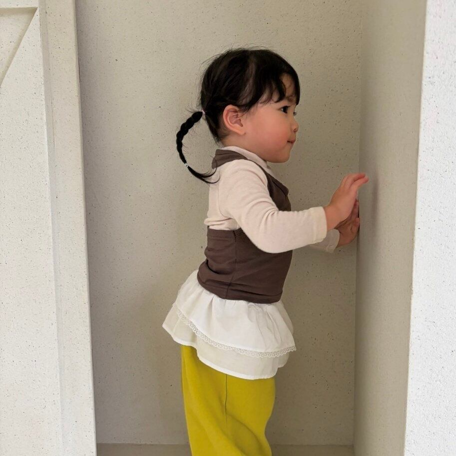 ティアードレイヤードスカート Bisque びすく 韓国子供服 ビスク ベビー服 キッズ服 ベビー キッズ 赤ちゃん 子供 女の子 シンプル ナチュラル おしゃれ かわいい スカート デイリー フォーマル ティアード ナチュラルカラー コットン ギフト プレゼント