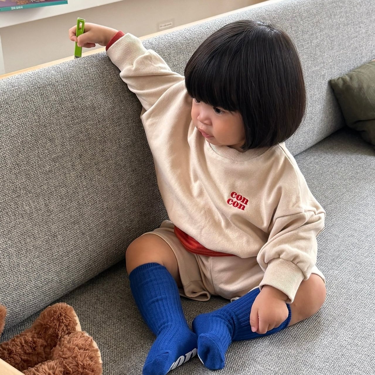 スウェットコーデセット Bisque びすく 韓国子供服 ビスク ベビー服 キッズ服 ベビー キッズ 赤ちゃん 子供 男の子 女の子 ユニセックス ナチュラル シンプル おしゃれ かわいい くすみカラー トップス ボトムス セットアップ ギフト プレゼント