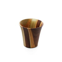 箱根寄木細工ぐい呑(あさがお大)ストライプ柄淡色無垢ハンドメイド酒器伝統工芸日本酒冷酒大吟醸ぐい呑おちょこギフト