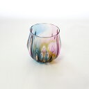 glass calico earth ライン (アース ライン) 丸型 ロックグラス ウイスキー 焼酎 タンブラー グラスキャリコ ハンドメイド グラス おしゃ...