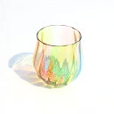 glass calico プリズム ライン 丸型 ロックグラス ウイスキー 焼酎 カクテル 梅酒 グラス グラスキャリコ ハンドメイド グラス おしゃれ 来客用...