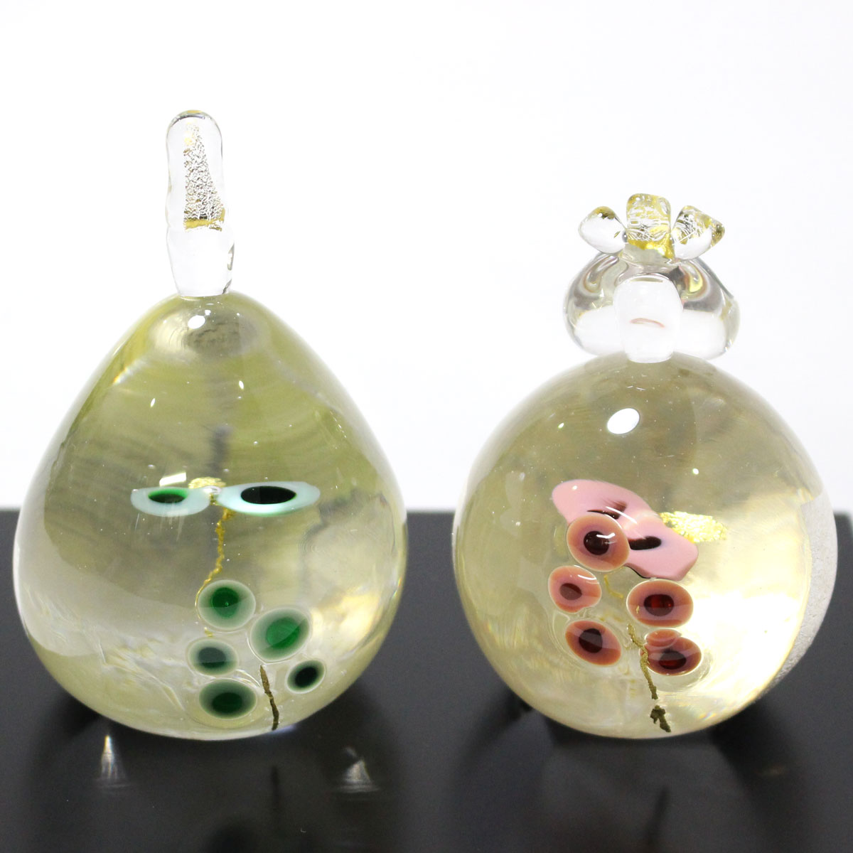 ガラスのお雛様 うめ雛 SAIZOU GLASS LABO 可児友紀 ハンドメイド ガラスアート 雛人形 ひな人形 おひなさま ガラス雛 桃の節句 オブジェ コンパクト おしゃれ ギフト 2